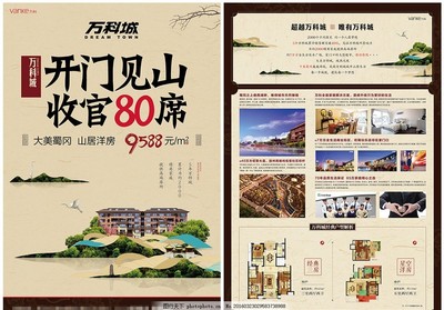 万科城房地产DM单页宣传单